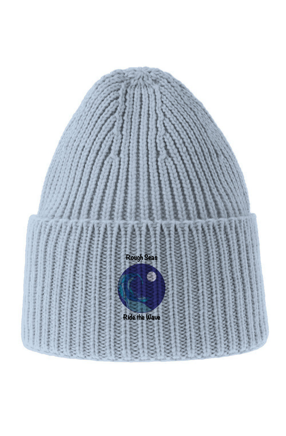 Sustainable Chunky Rib Knit Beanie: Wave