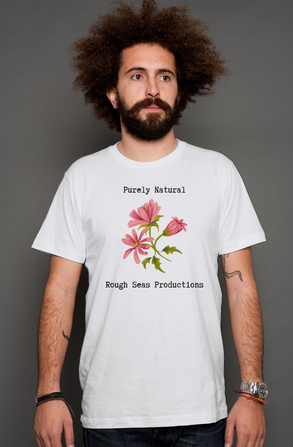 Purely Natural Flower RSP: heather t shirt