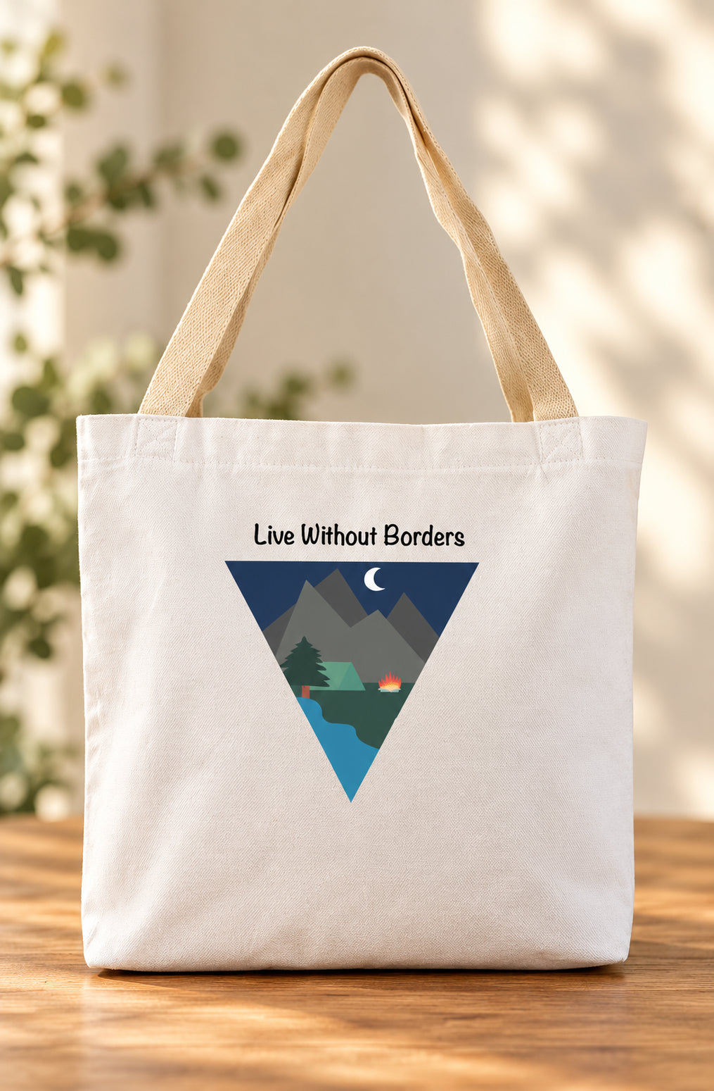 Eco Canvas Tote: Live Without Borders