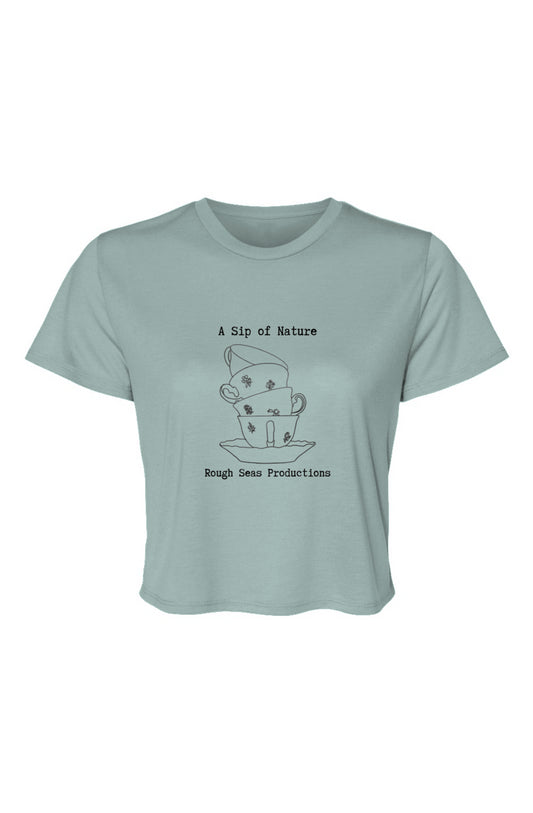 Purely Natural Cups RSP: Women’s Flowy Cropped Tee