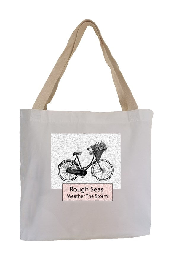 Earthy Tote: Flower Bike 