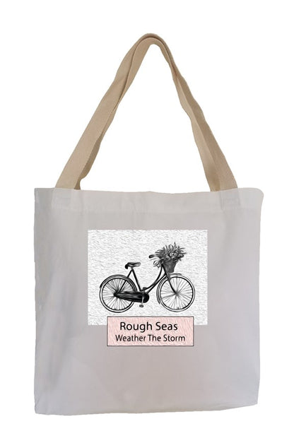 Earthy Tote: Flower Bike 