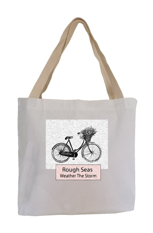 Earthy Tote: Flower Bike 