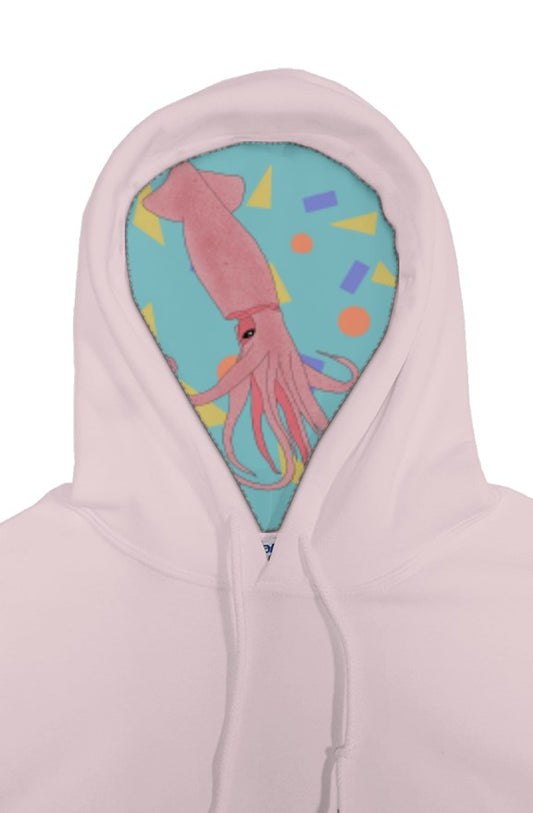 Liner Hoodie: Live Free Squid-Black